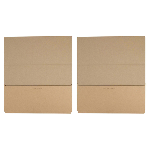 20pc Marbig Slimpick Enviro Kraft Foolscap Document Wallet - Brown