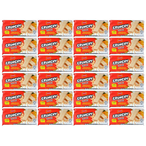 24PK Pran Creamy Crisp Wafer Biscuit Snack 150g - Orange