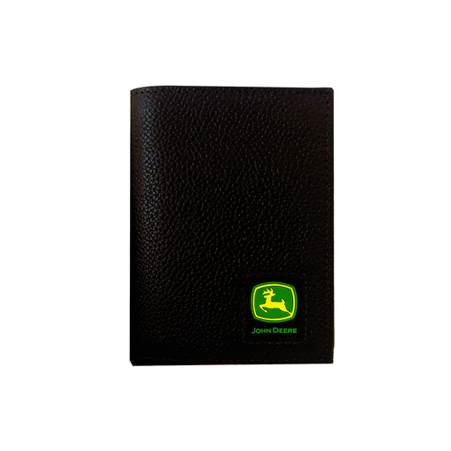 John Deere Tri-Fold Wallet Pebble Grain Leather Brown