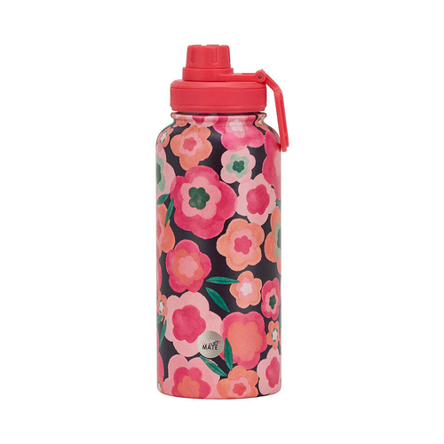 Annabel Trends Watermate 950ml Stainless Steel Bottle Midnight Blooms