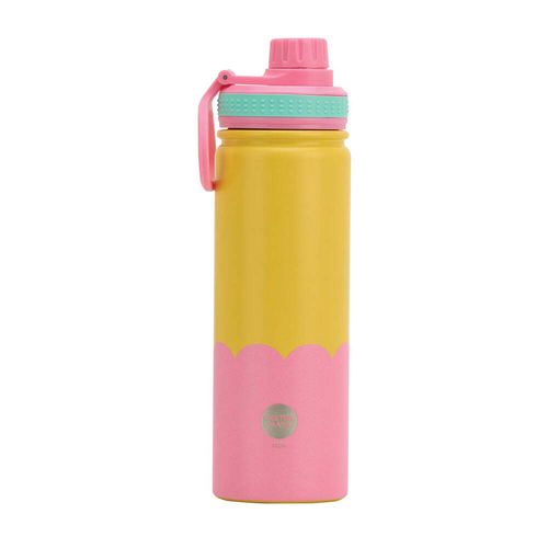 Annabel Trends Watermate Wave 600ml Stainless Steel Bottle Yellow Candy