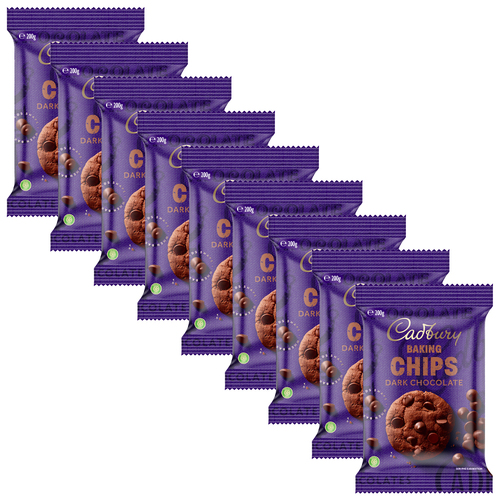 9pc Cadbury Baking Dark Chips 200g Kitchen Cooking