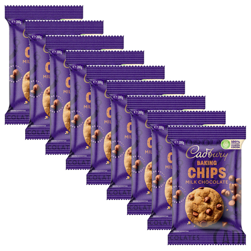 9pc Cadbury Baking Milk Chips 200g Kitchen Cooking