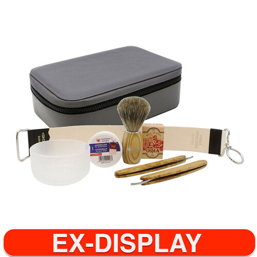 Dovo Solingen Straight Razor Travel Set - Charcoal Grey