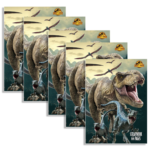 5PK Jurassic World 3 Scrap Book Kids Learning Activity