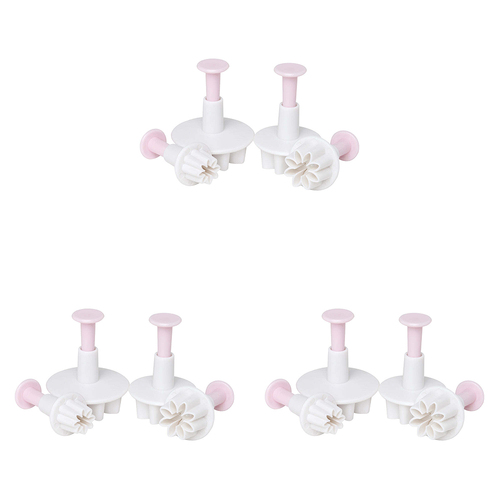 3 x 4pc Wiltshire Fondant/Cookie Dough Flower Cutter and Pusher