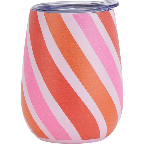 Annabel Trends 295ml Stainless Steel Wine Tumbler - Candy Cane