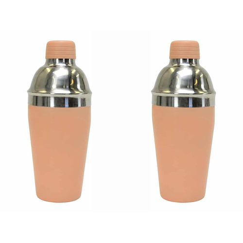 2PK Annabel Trends Stainless Steel Cocktail Shaker 550ml/21cm - Peach