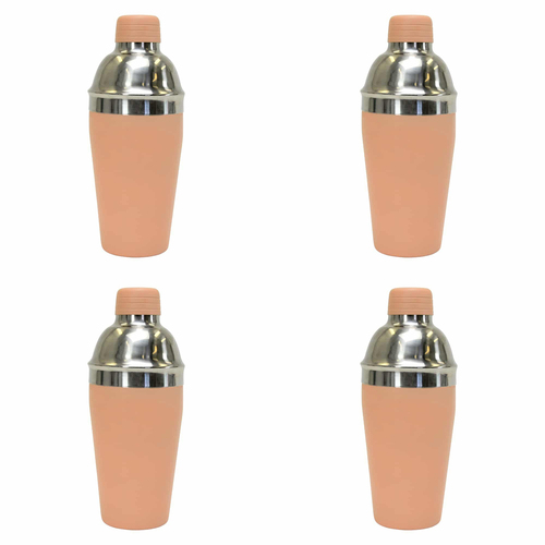 4PK Annabel Trends Stainless Steel Cocktail Shaker 550ml/21cm - Peach