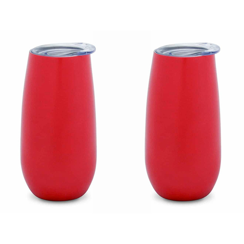 2PK Annabel Trends 175ml Stainless Steel Sparkling Flute Cup - Watermelon