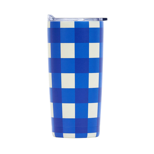 Annabel Trends S/S Double Walled Smoothie Cup 500ml Cobalt Check