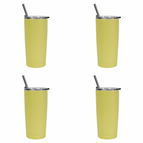 4PK Annabel Trends 500ml Stainless Steel Smoothie Tumbler - Lemon