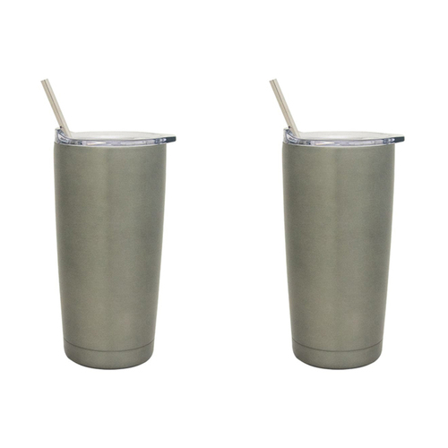 2PK Annabel Trends 500ml Stainless Steel Smoothie Tumbler - Titanium