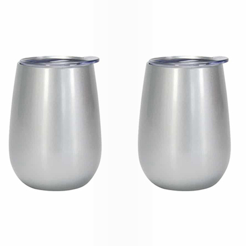 2PK Annabel Trends 295ml Stainless Steel Wine Tumbler - Silver