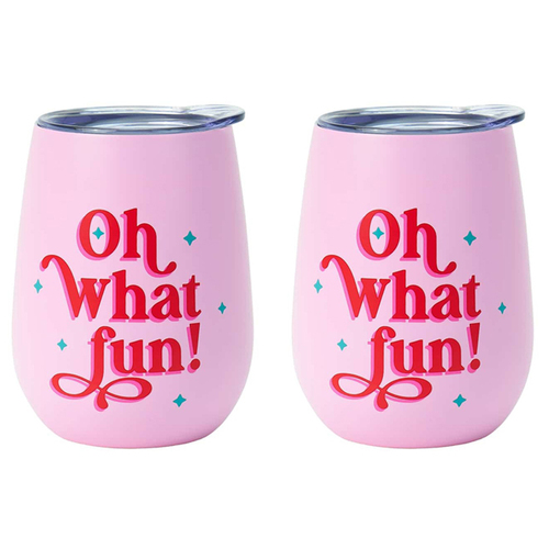 2PK Annabel Trends 295ml Stainless Steel Wine Tumbler - Oh What Fun