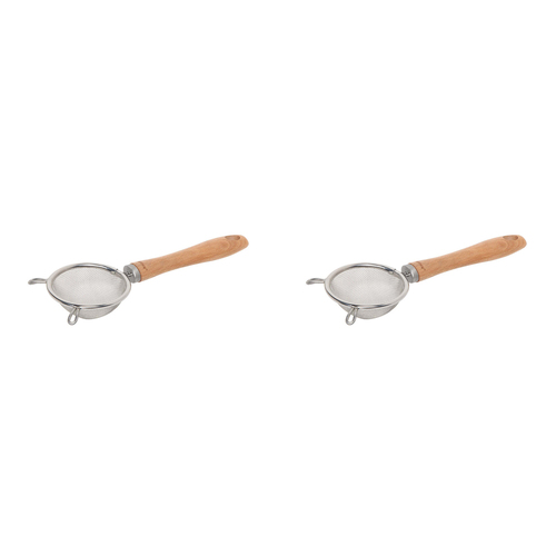 2PK Wiltshire Beechwood Handle Hand Mesh Sieve Bakeware Tool