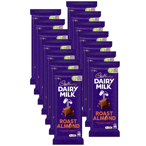 14pc Cadbury Dairy Milk Roast Almond 180g Chocolate Confectionery