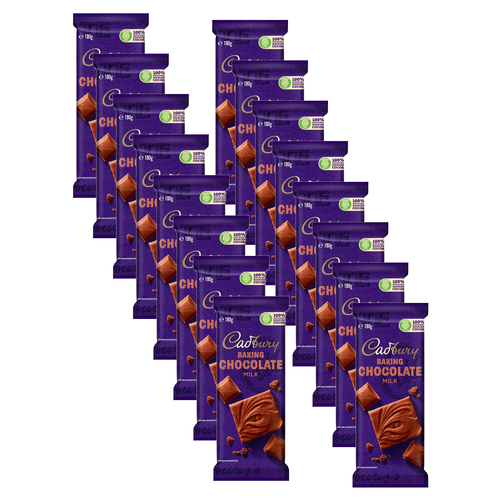 16pc Cadbury Baking Milk Chocolate 180g Kitchen Cooking