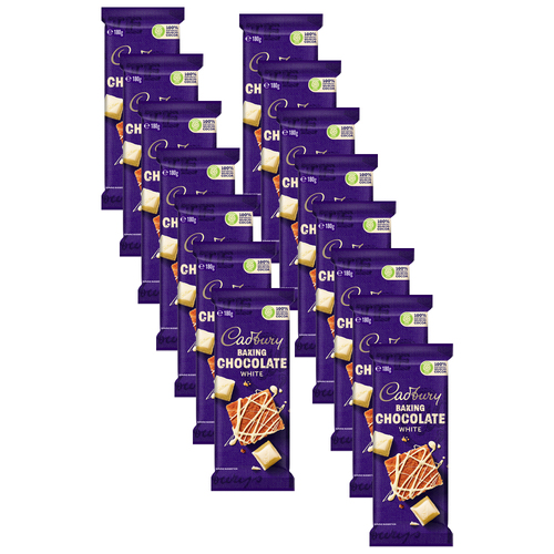 15pc Cadbury Baking White Chocolate 180g Kitchen Cooking