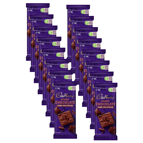 16pc 180gCadbury Baking Dark Chocolate  70% Kitchen Cooking