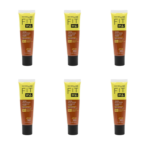 6PK Maybelline 30ml Fit Me Tinted Moisturizer w/ Aloe 360 - Brown