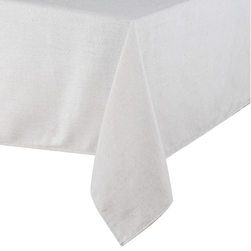 Ladelle Seno Polyester/Linen 150x230cm Rectangular Tablecloth Flax