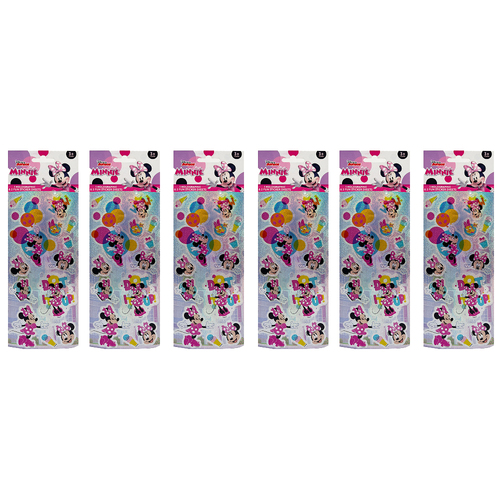 6x 3PK Minnie Mouse Kids Holographic & Fun Sticker Sheets 3y+