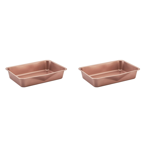 2PK Wiltshire Rose Gold Smart Stack Non-Stick Roasting/Baking Pan