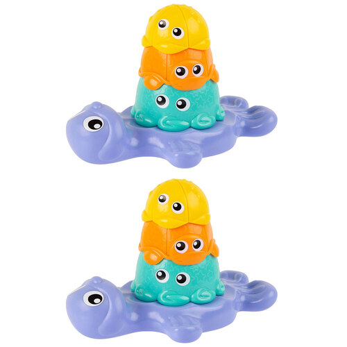 2PK Playgro 123 Stack Me Seal Baby Bath Water Toys 9m+