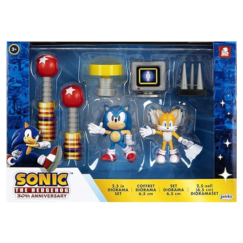 7pc Sonic The Hedgehog 2.5''/6.4cm Figures And Accessories Diorama Set 3y+