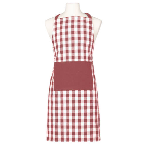 Ladelle Chef Apron Kitchen Cooking 70x89cm - Eco Gingham Blush