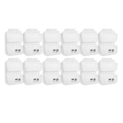 12PK Boxsweden Bathroom Hanging Storage Basket 25x37cm - White