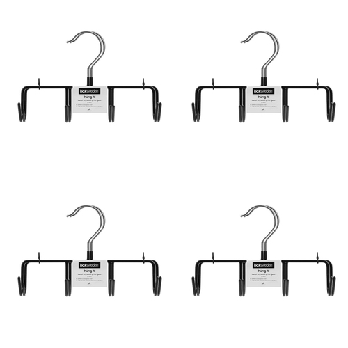 48pc Boxsweden Hangit Metal Accessory Clothes Hanger 24x18cm - Black