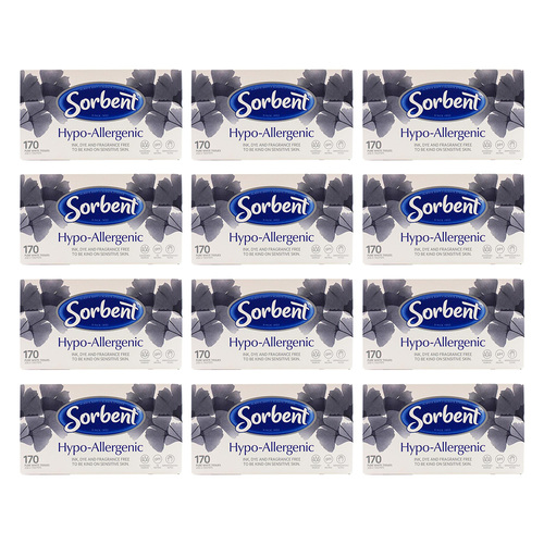 2040pc Sorbent Facial Tissues Hypo-Allergenic 200x195mm