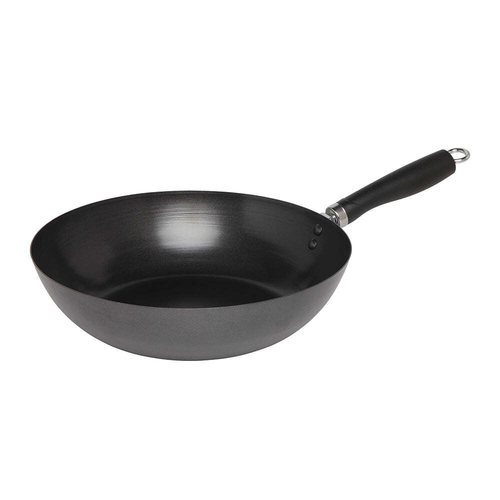 Wiltshire Soho Non Stick Carbon Steel Wok Pan Black 30cm