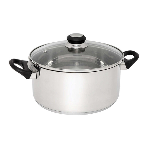 Wiltshire Classic Stainless Steel Glass Lid Casserole 24cm