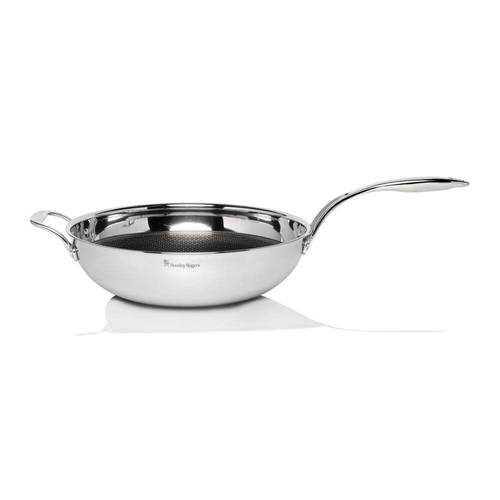 Stanley Rogers Matrix Kitchen Wok Stir-Fry Pan 32cm