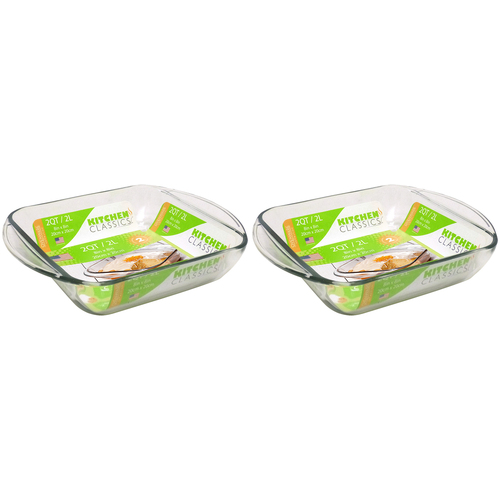 2PK Kitchen Classics Square Dish 2L Kitchen Bakeware 20x20cm