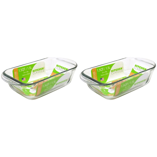 2PK Kitchen Classics Loaf Pan 1.5L Kitchen Bakeware 14x23cm