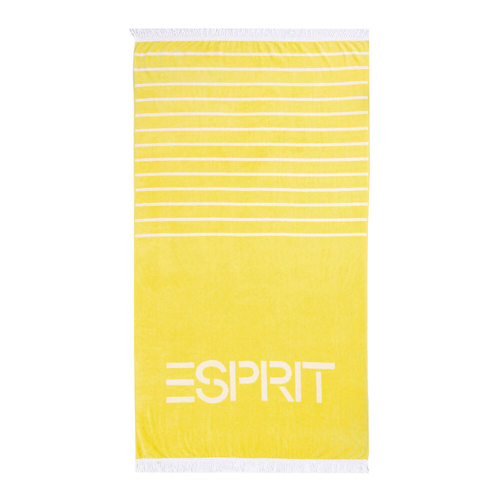 Esprit Cotton Beach Towel w/ Fringes 100x180cm - Rio Lemon