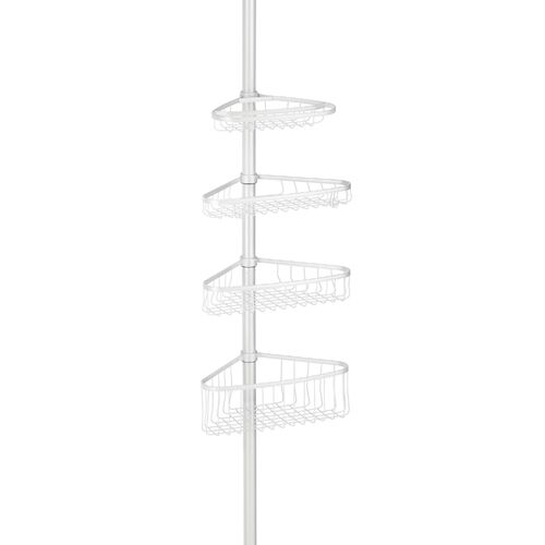 iDesign York Tension Caddy White 28.6x59.6x11.5cm