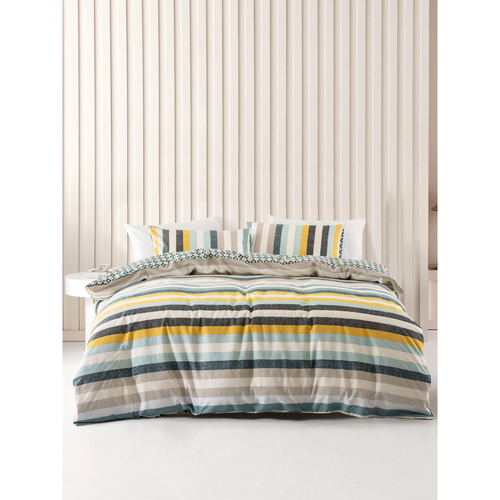 ESPRIT Anker Stripes/Geometric Double Sided Quilt Cover Set SB