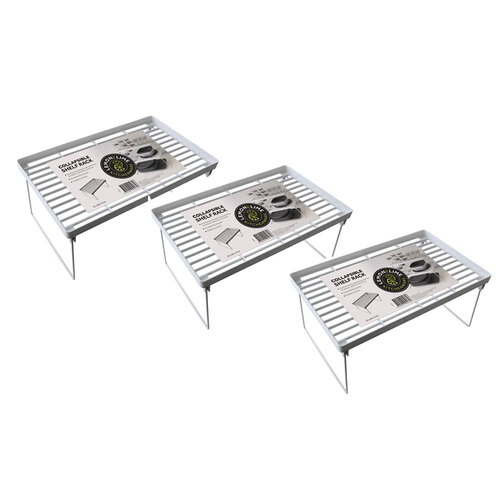 3PK Lemon & Lime Collapsible Kitchen Shelf Rack 39X24X18cm