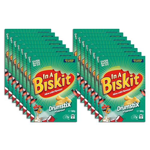 16pc In A Biskit Drumstick Flavoured Crackers / Biscuits 160g