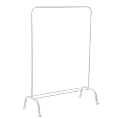 Boxsweden Metal Garment Rack w/ Wheels 110x154cm - White