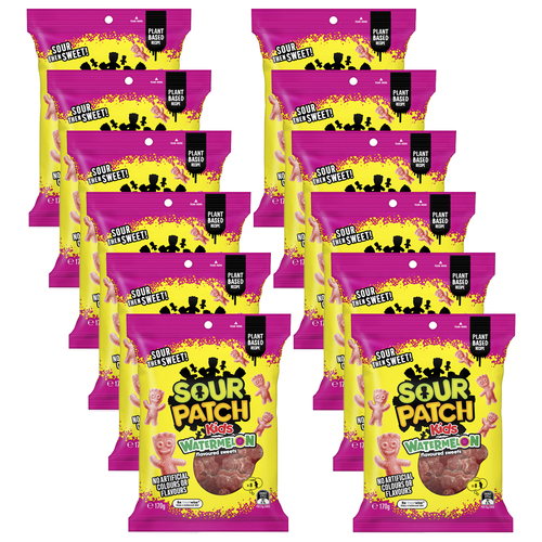 12pc Sour Patch Kids Watermelon 170g Sweets Confectionery