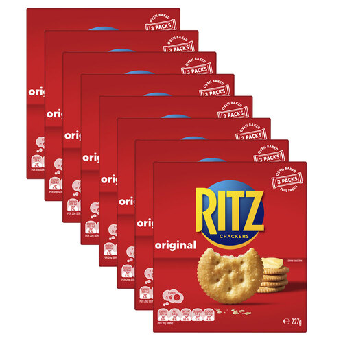 8pc Ritz Original Flavour Savoury Crackers Biscuits 227g