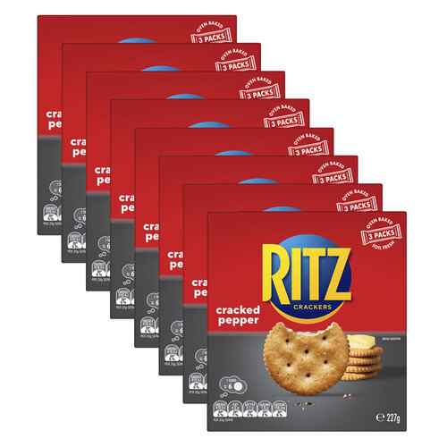 8pc Ritz Cracker Pepper Savoury Crackers Biscuits 227g