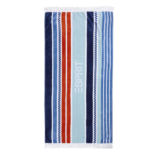 Esprit Cotton Beach Towel 80x160cm - Sunscape Cobalt