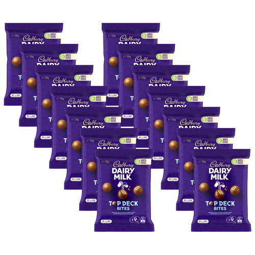 14pc Cadbury Dairy Milk Top Deck Bites 135g Chocolate Confectionery